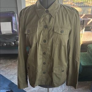 St. John's Bay Khaki Military Lightweight Jacket or Blouse Shirt